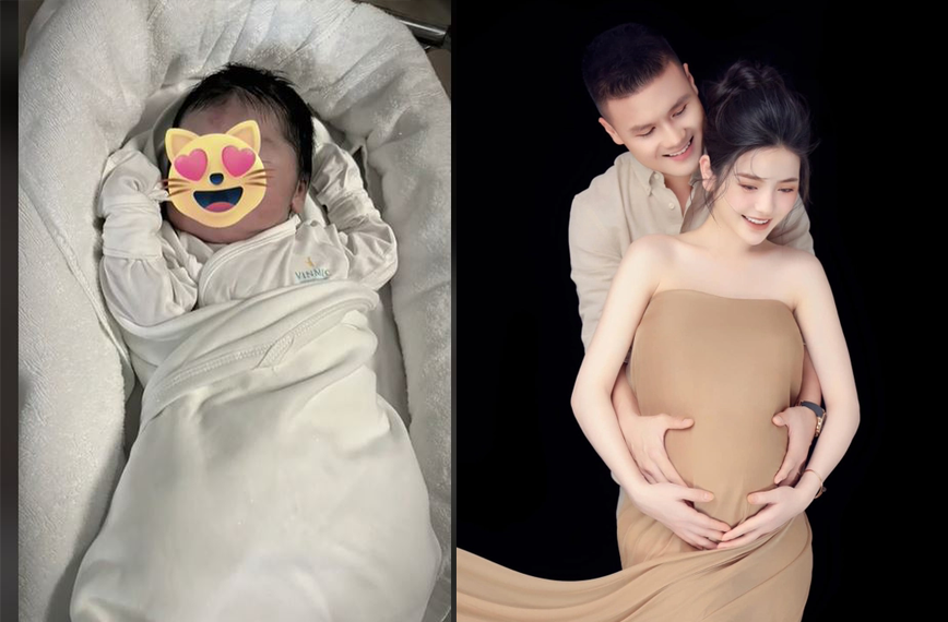 Quang Hải đón con đầu lòng, người thân chia sẻ hình ảnh đầu tiên