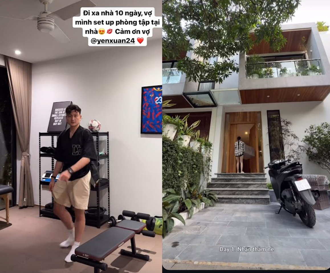 Văn Lâm đi xa nhà, vợ bầu Yến Xuân làm mới tổ ấm khiến chồng “không tin vào mắt mình”