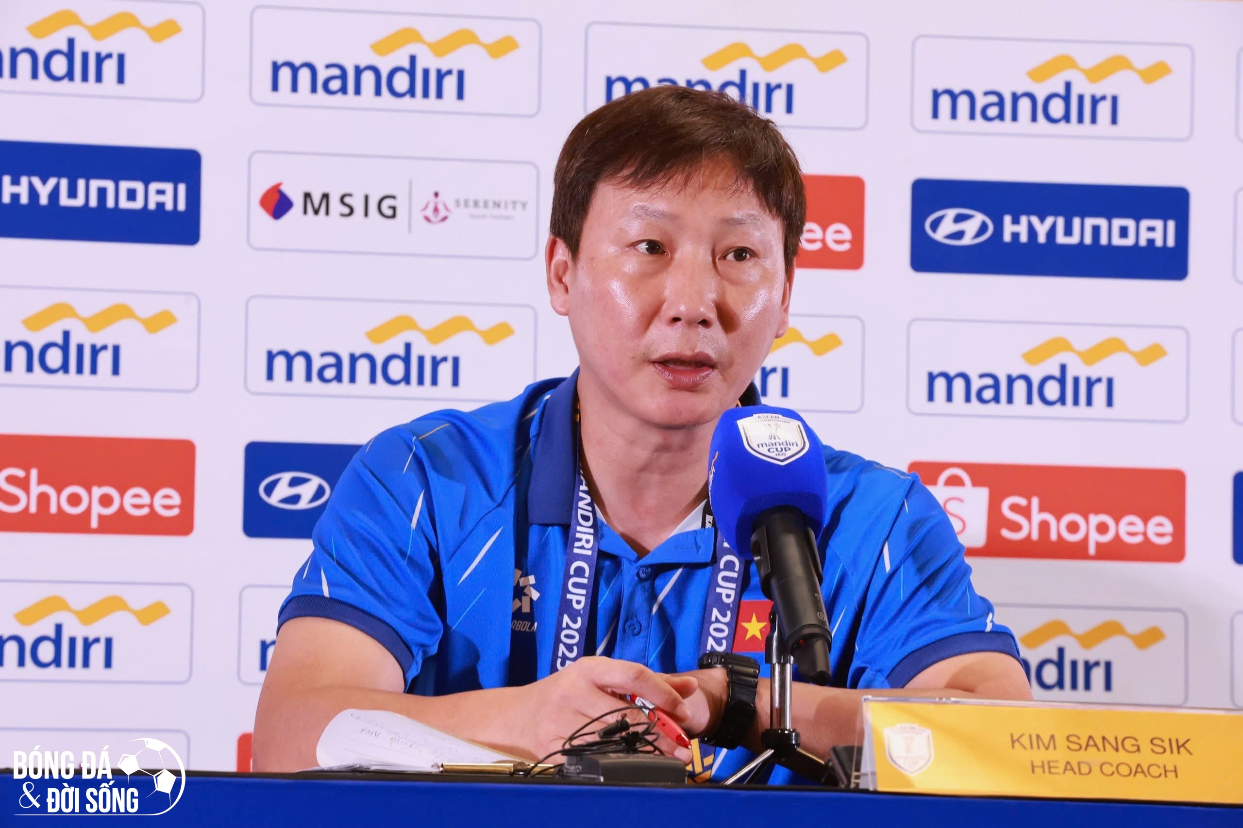 HLV Kim Sang Sik đề phòng U23 Indonesia, sẵn sàng cho áp lực của hàng vạn khán giả