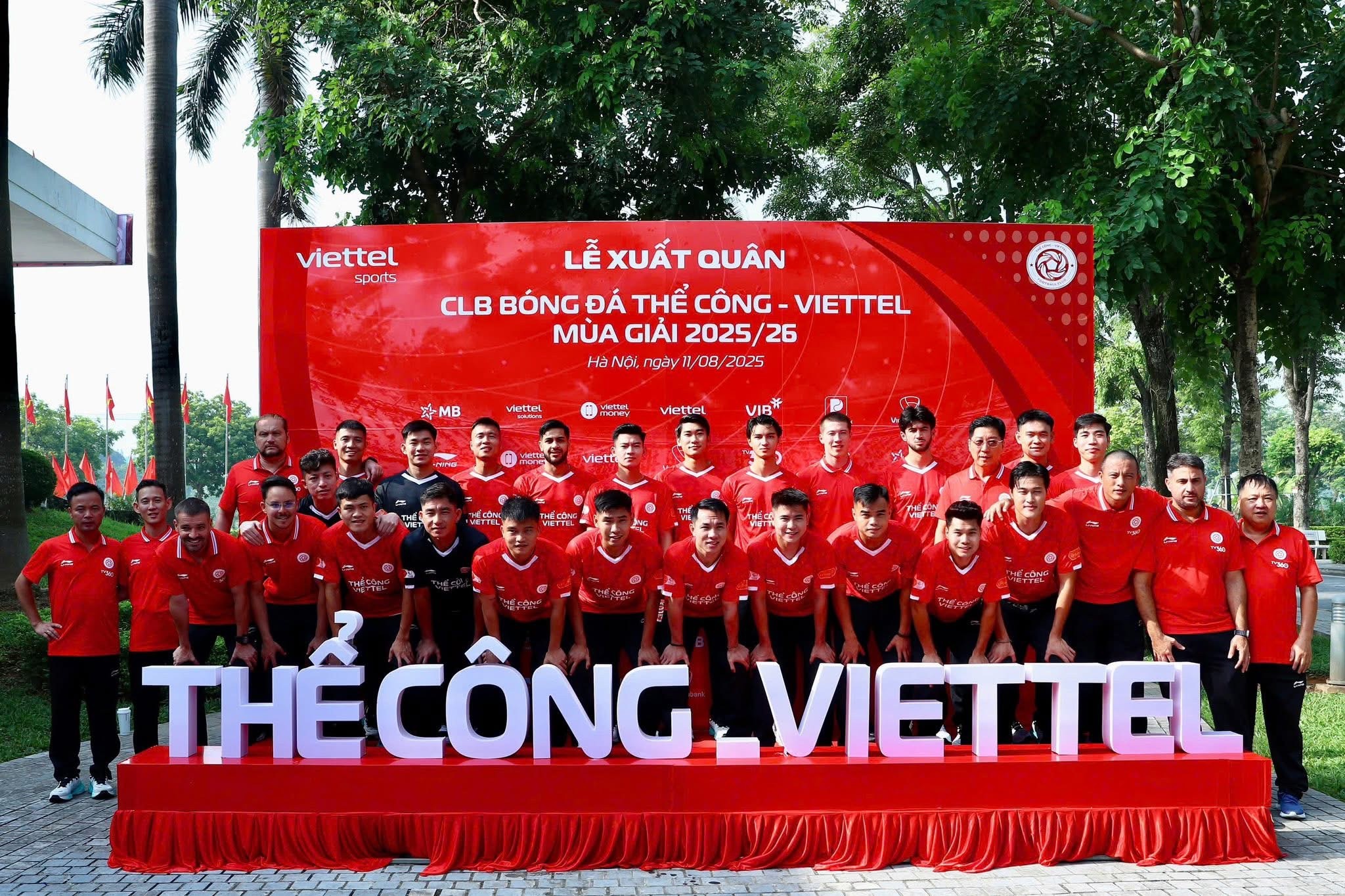 Thể Công Viettel quyết tâm chinh phục ngôi vương V-League 2025/26