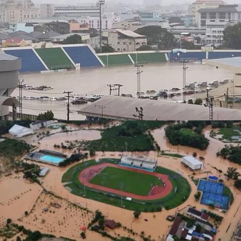 Mưa lớn đe dọa công tác chuẩn bị SEA Games 33 tại Thái Lan