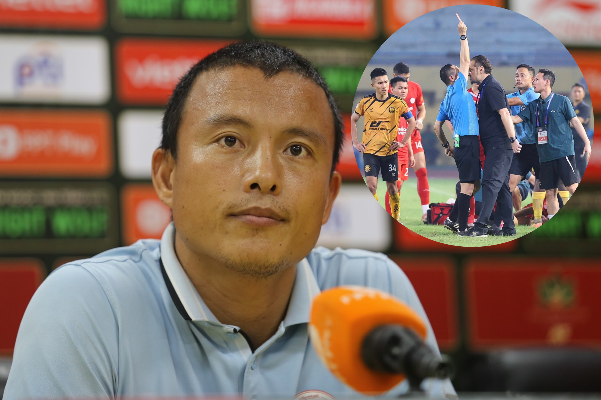 Trợ lý Văn Biển bức xúc vì HLV Popov phải nhận thẻ đỏ