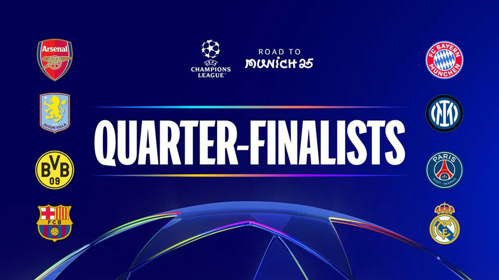 Các cặp đấu tại tứ kết Champions League